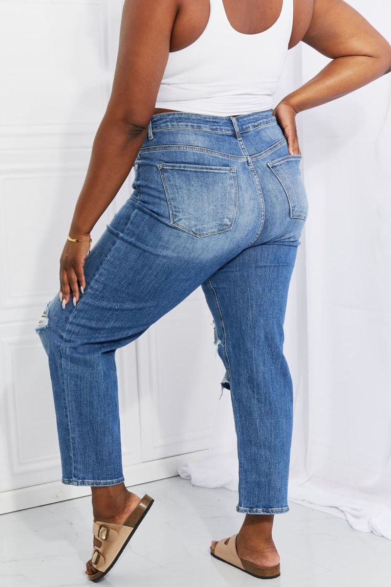 RISEN Full Size Emily High Rise Relaxed Jeans - Taplike