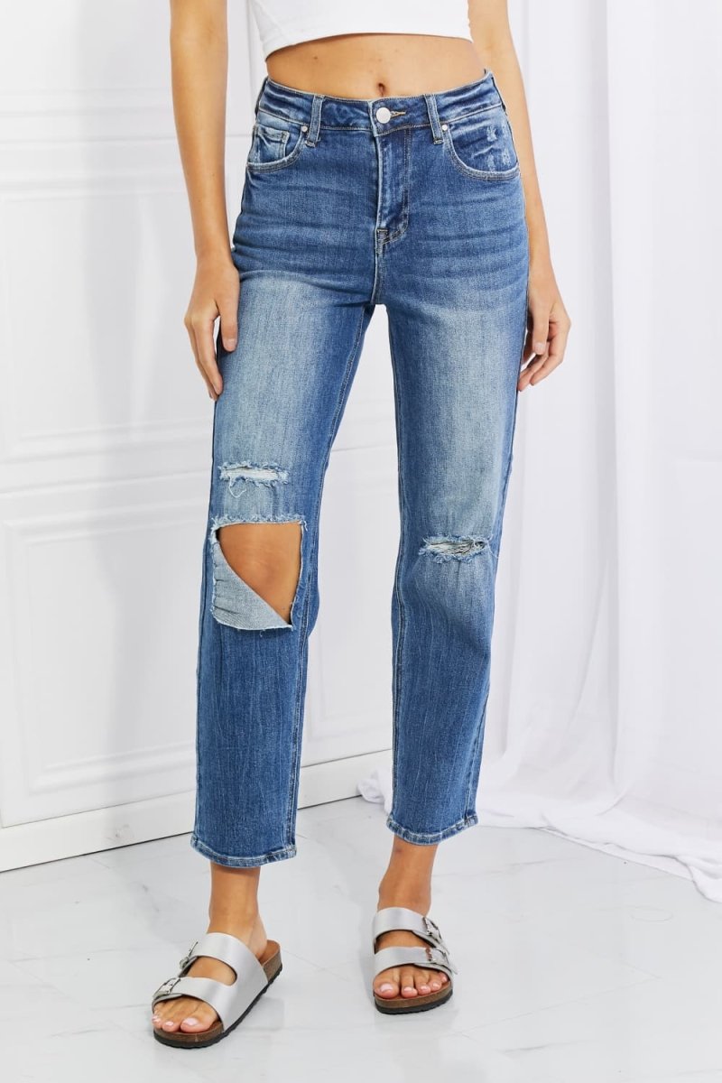 RISEN Full Size Emily High Rise Relaxed Jeans - Taplike