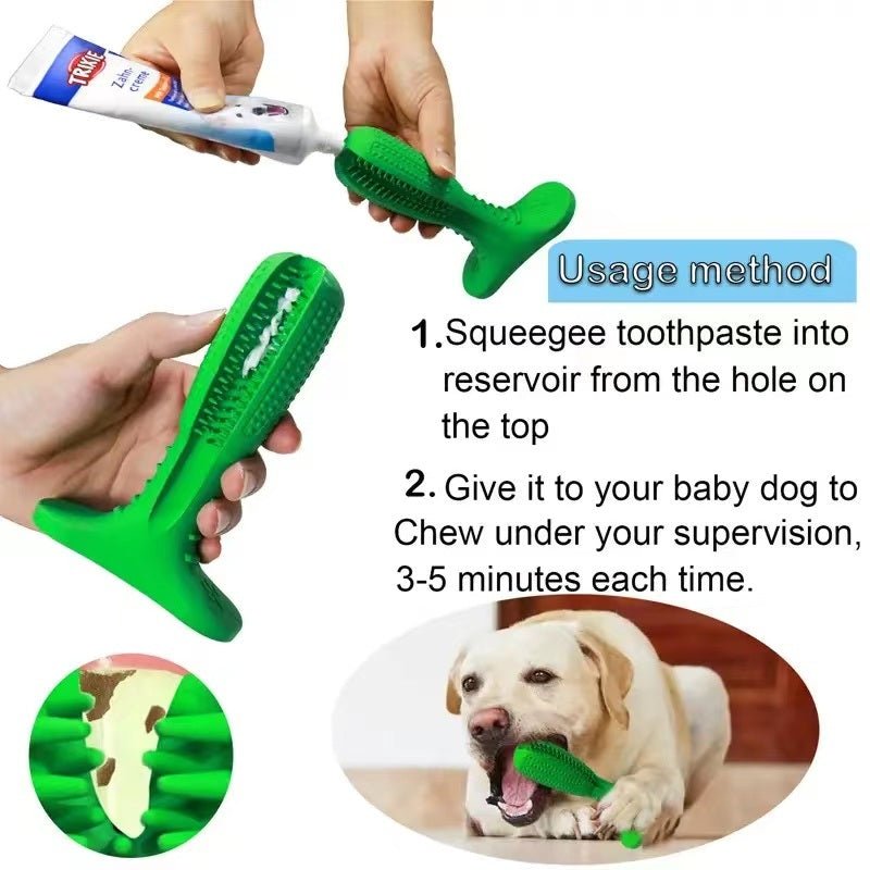 Rubber Dog Chew Toys Dog toothbrush Pet mint Toy Brushing Puppy - Taplike