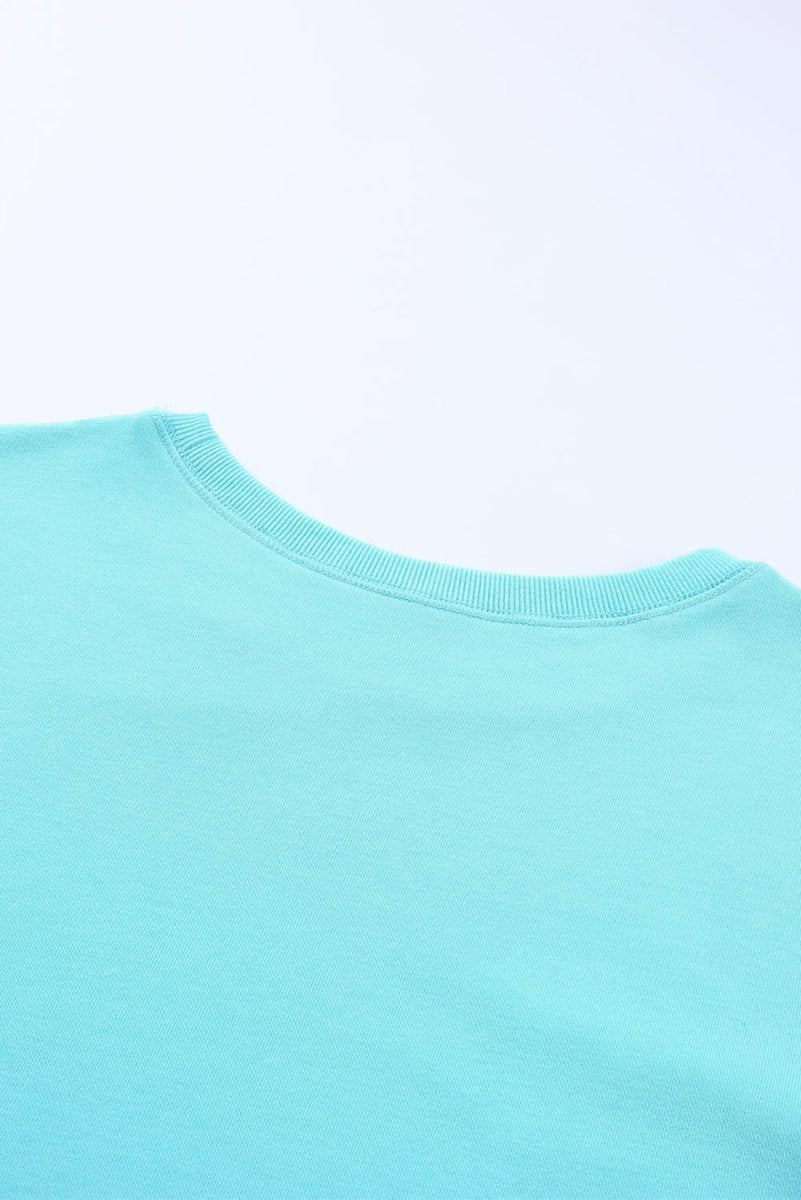 Side Slit Drop Shoulder Sweatshirt 10010000183 - TapLike