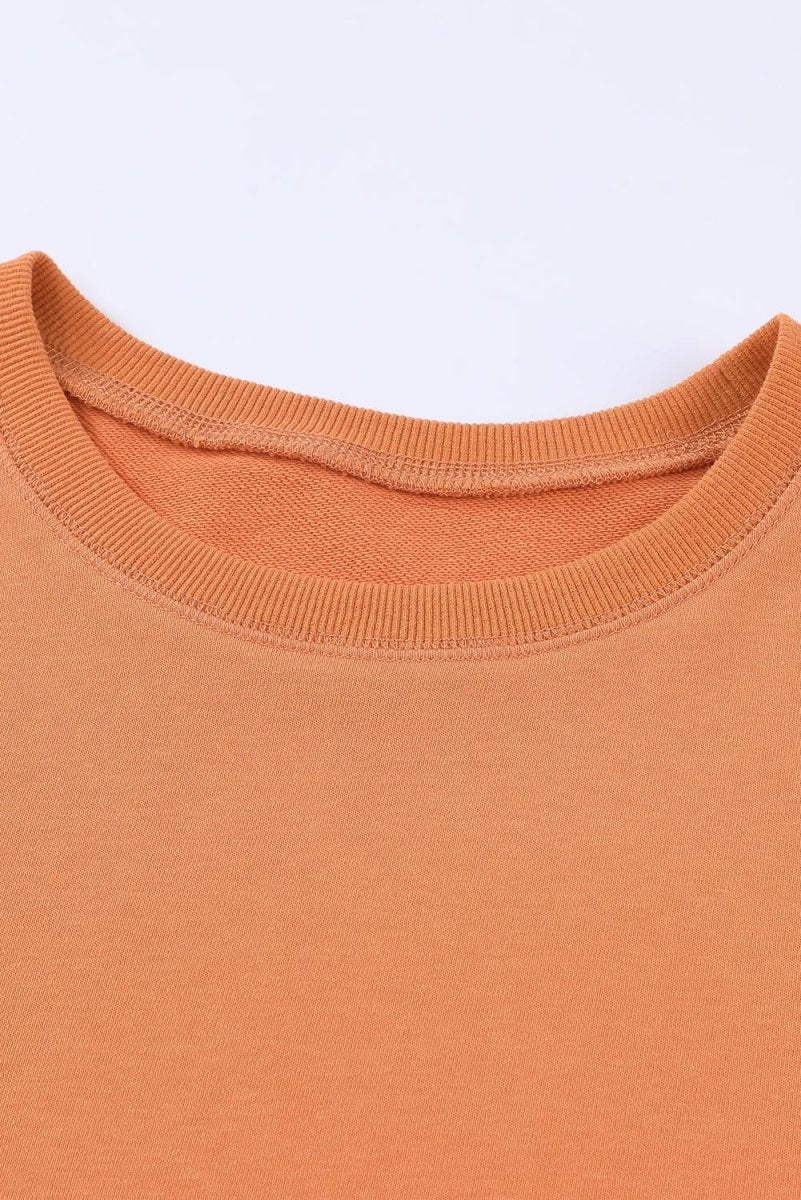 Side Slit Drop Shoulder Sweatshirt 10010000183 - TapLike