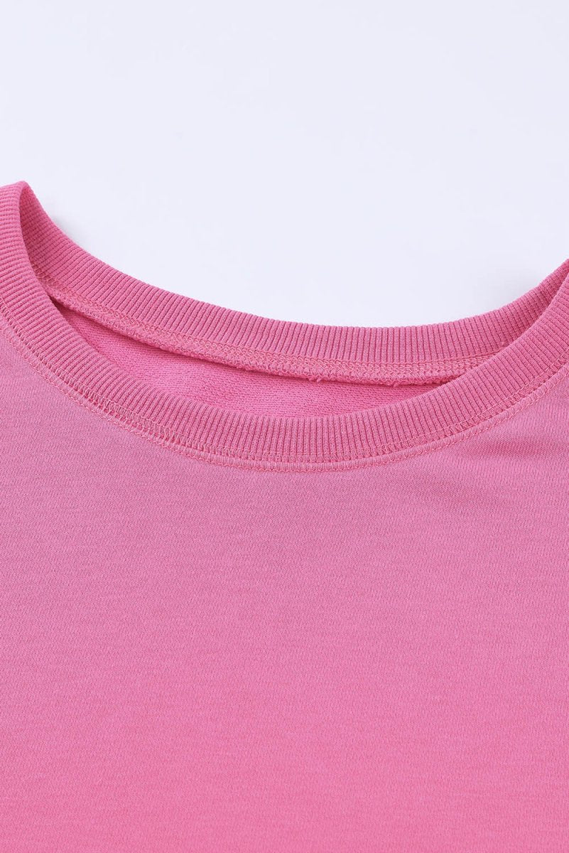 Side Slit Drop Shoulder Sweatshirt 10010000183 - TapLike