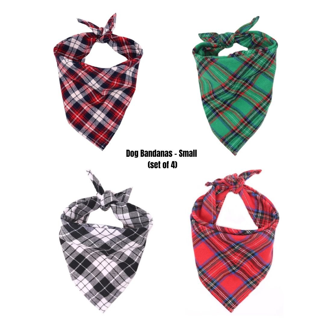 Small (set of 4) Dog Bandanas - Taplike