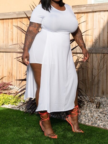 Solid Color Irregular Jacket Suit HWFMPZ3D6X - Taplike