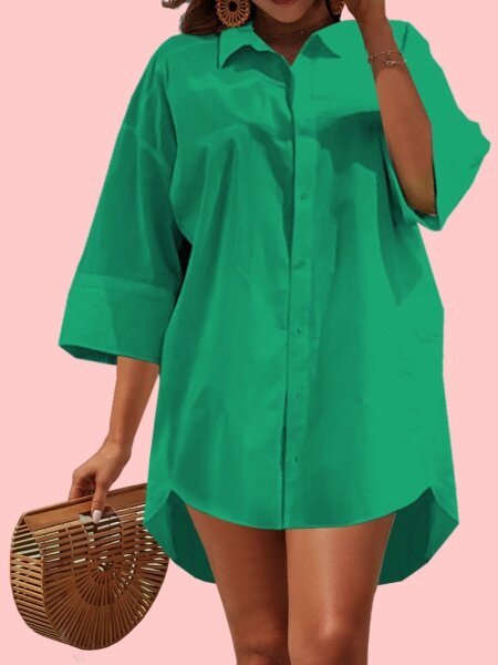 Solid Color Loose Dress H9BRMN2NNN - TapLike