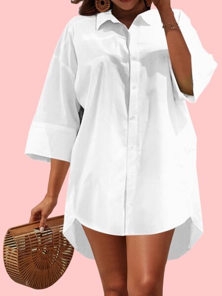 Solid Color Loose Dress H9BRMN2NNN - TapLike