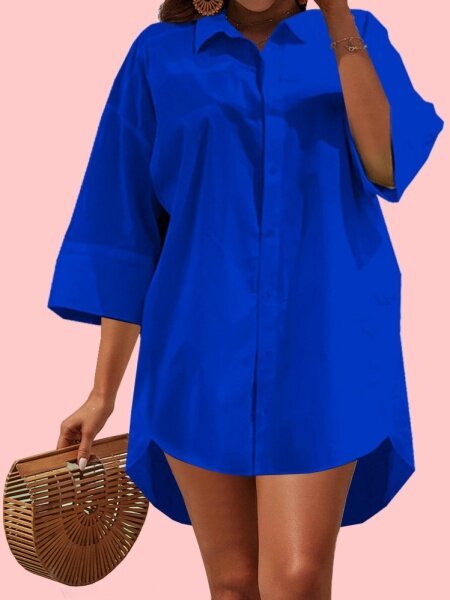 Solid Color Loose Dress H9BRMN2NNN - TapLike