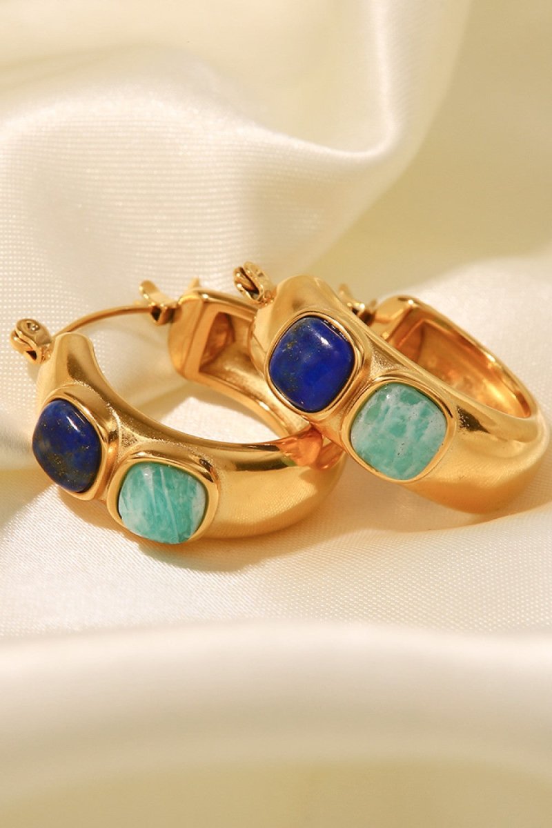 Stainless Steel 18K Gold-Plated Hoop Earrings - TapLike