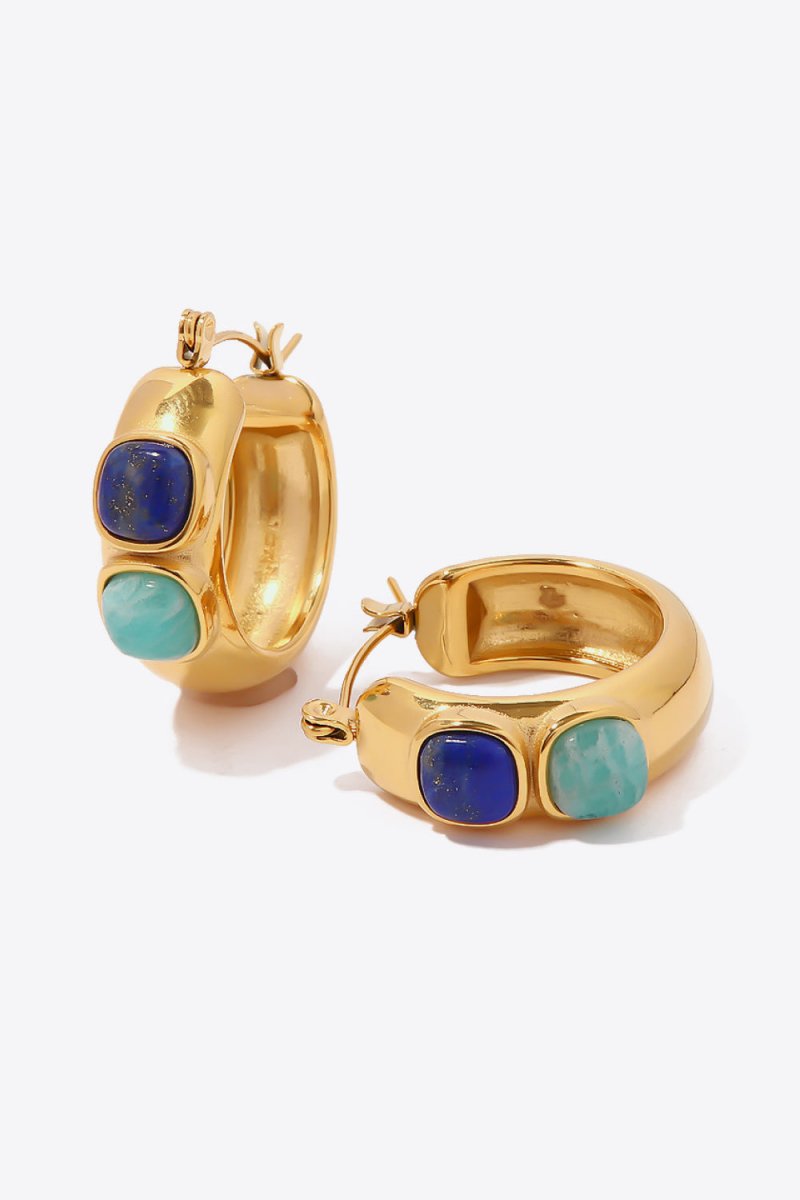 Stainless Steel 18K Gold-Plated Hoop Earrings - TapLike