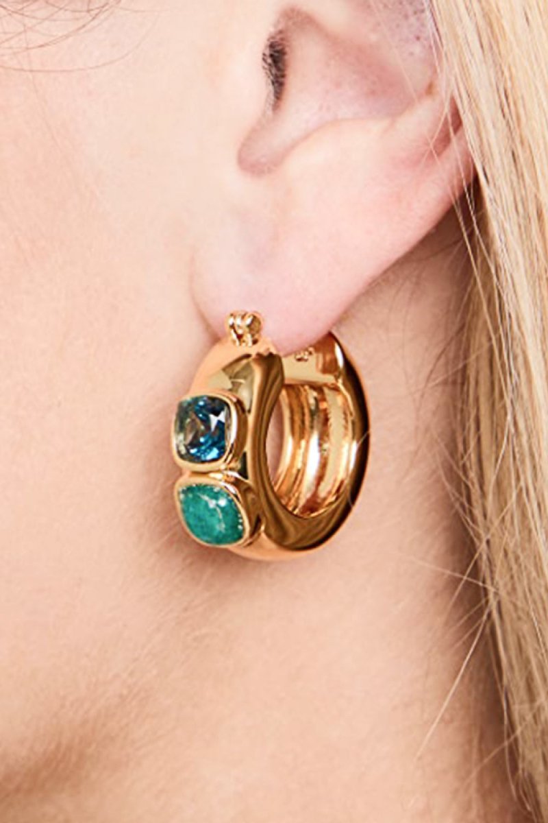 Stainless Steel 18K Gold-Plated Hoop Earrings - TapLike