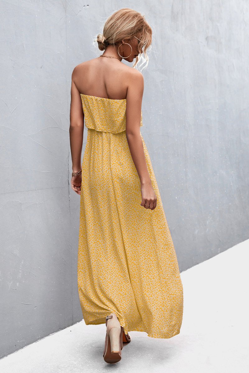 Strapless Split Maxi Dress X - Taplike