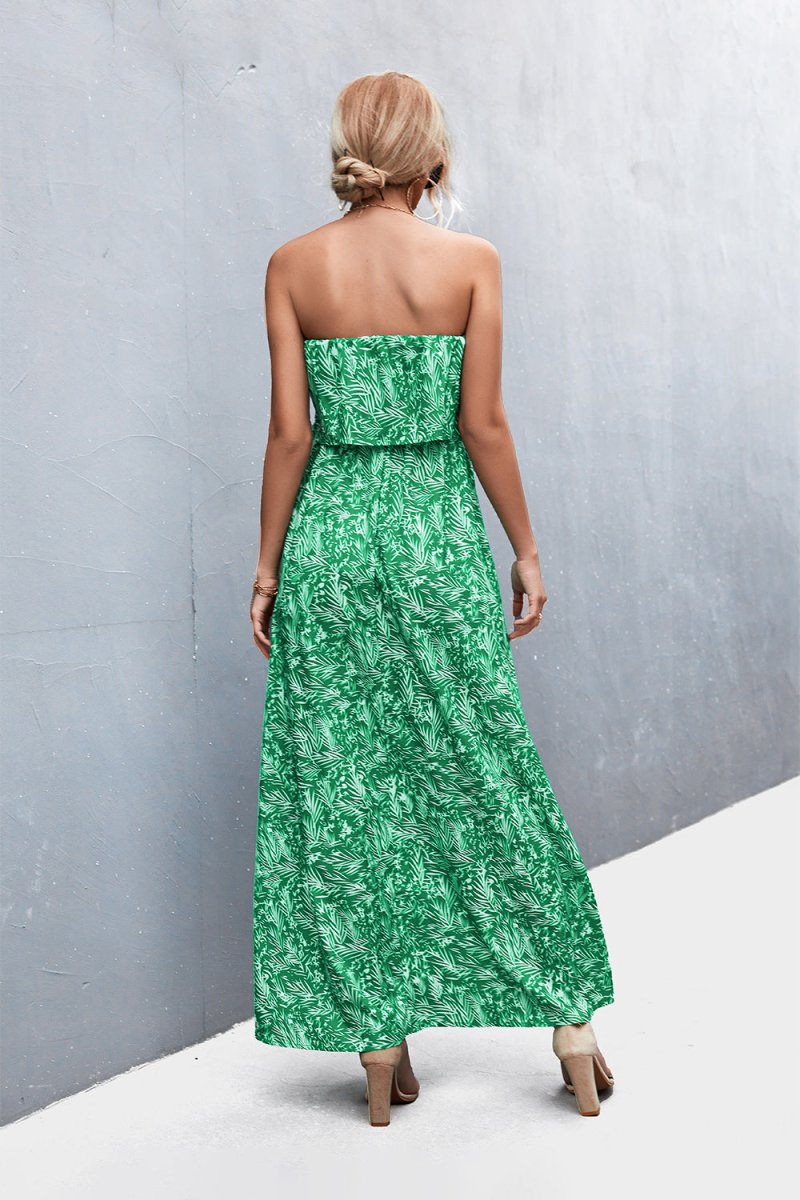 Strapless Split Maxi Dress X - Taplike