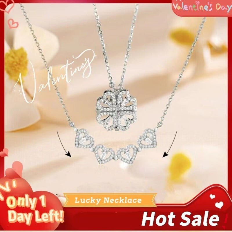 Stylish and Unique Magnetic Four Leaf Clover S925 Necklace - Boost Your Lk and Style - TapLike