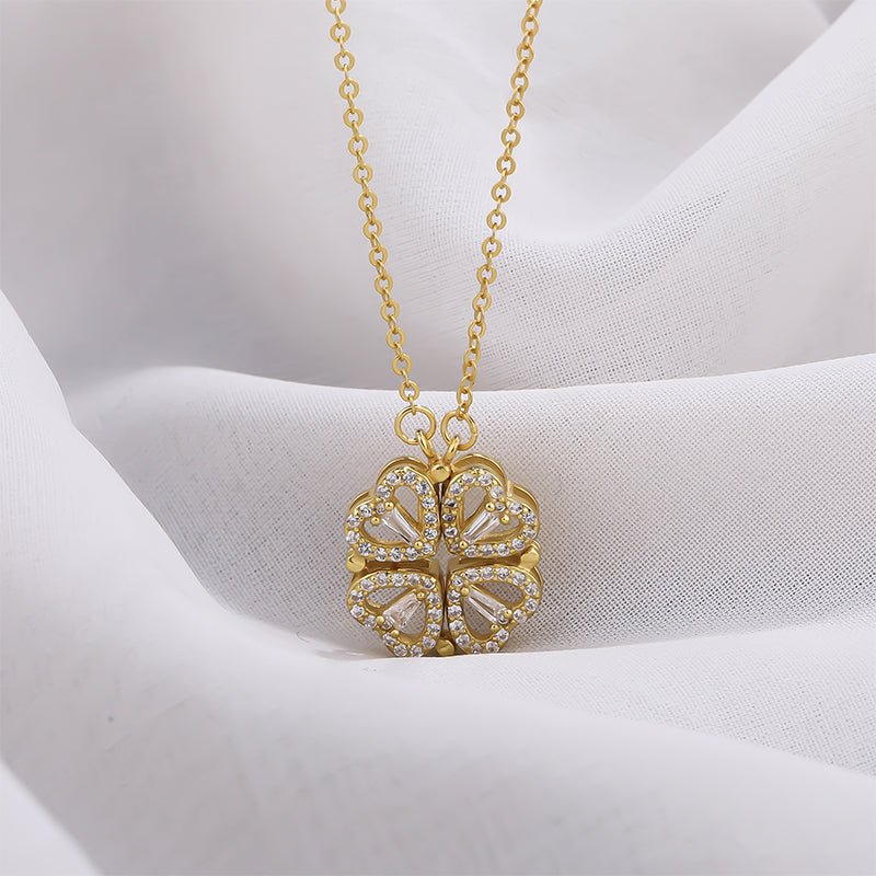 Stylish and Unique Magnetic Four Leaf Clover S925 Necklace - Boost Your Lk and Style - TapLike