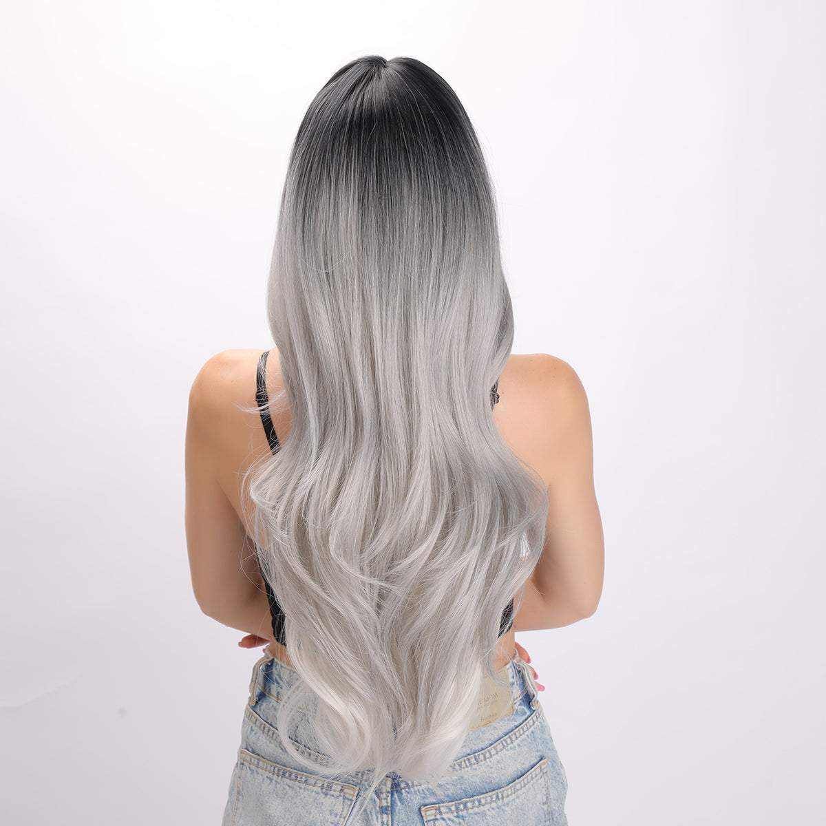 Violet | 30-inch | Grey Loose Wave without Hair Bangs | SM6058 - TapLike