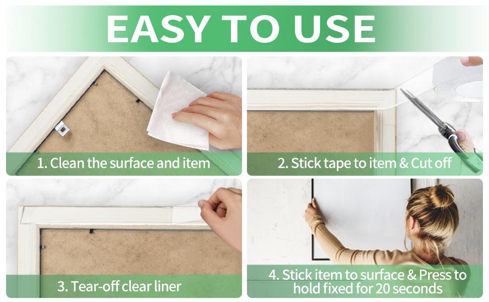 Waterproof Nano Double-Sided Tape - Transparent & Traceless Adhesive Hooks D - Taplike