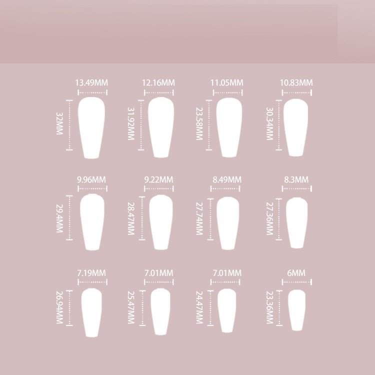 Wear Armor French Black Edge Nail Shaped Piece Queen Mother Rose Rhinestone Fake Nails - TapLike