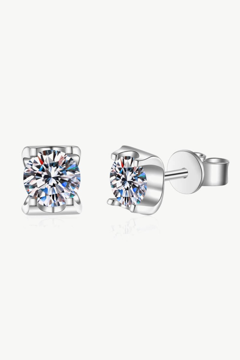 Weekend Meetup Moissanite Stud Earrings - TapLike