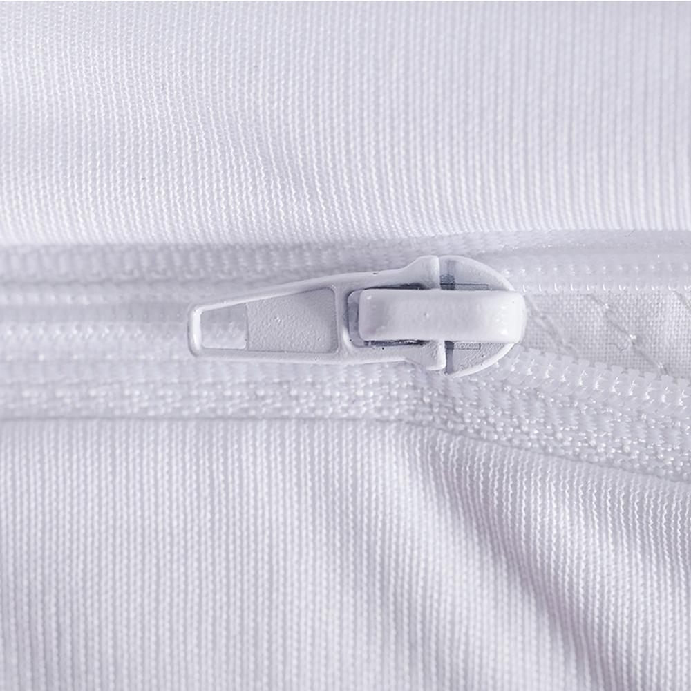 White waterproof pillowcase with zipper and soft knitted fabric SP - Taplike