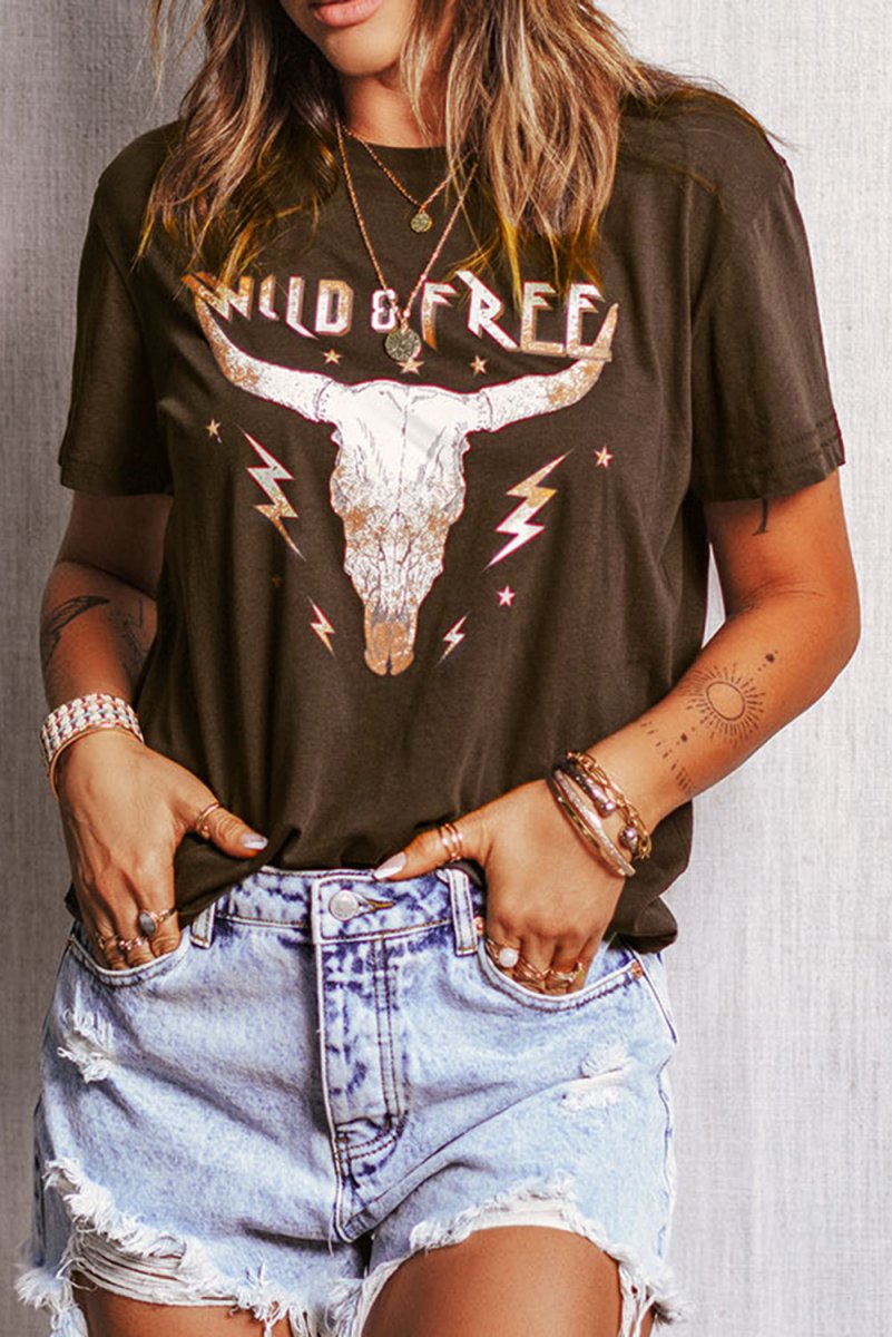 WILD FREE Animal Graphic Tee 10010032557 - TapLike