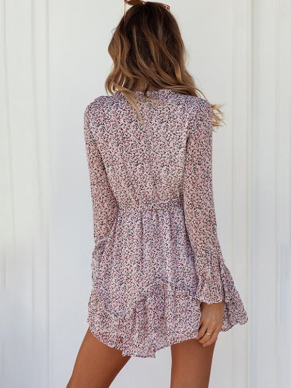 Women's broken flower waist sexy dress FSZW06639 - TapLike