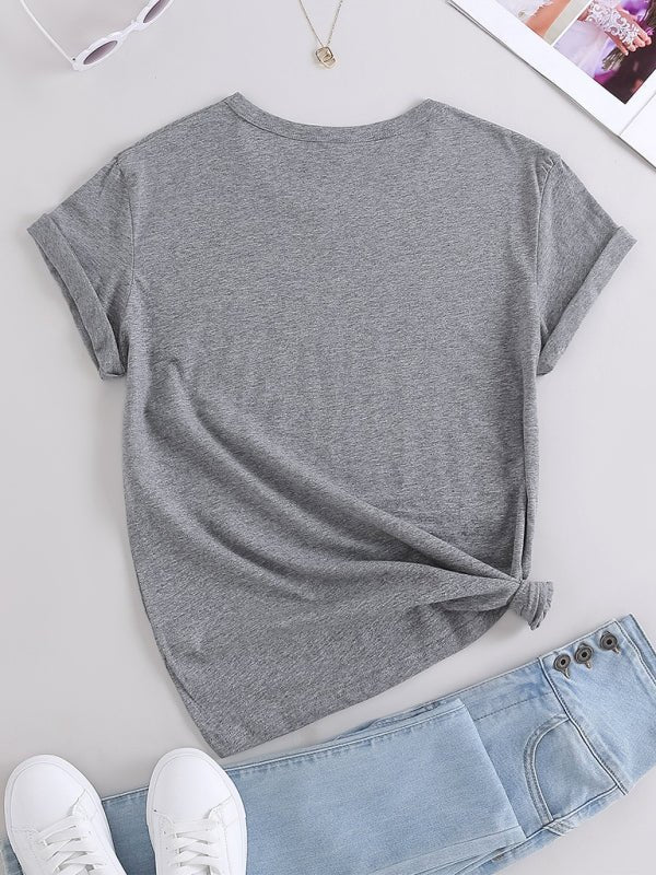 Women's Four-leaf Clover Tee Rainbow Lucky T-shirt - Taplike