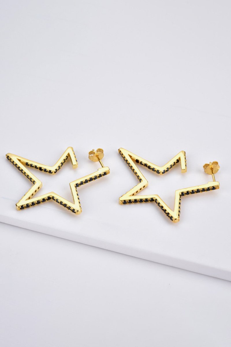 Zircon Star 925 Sterling Silver Earrings - Taplike