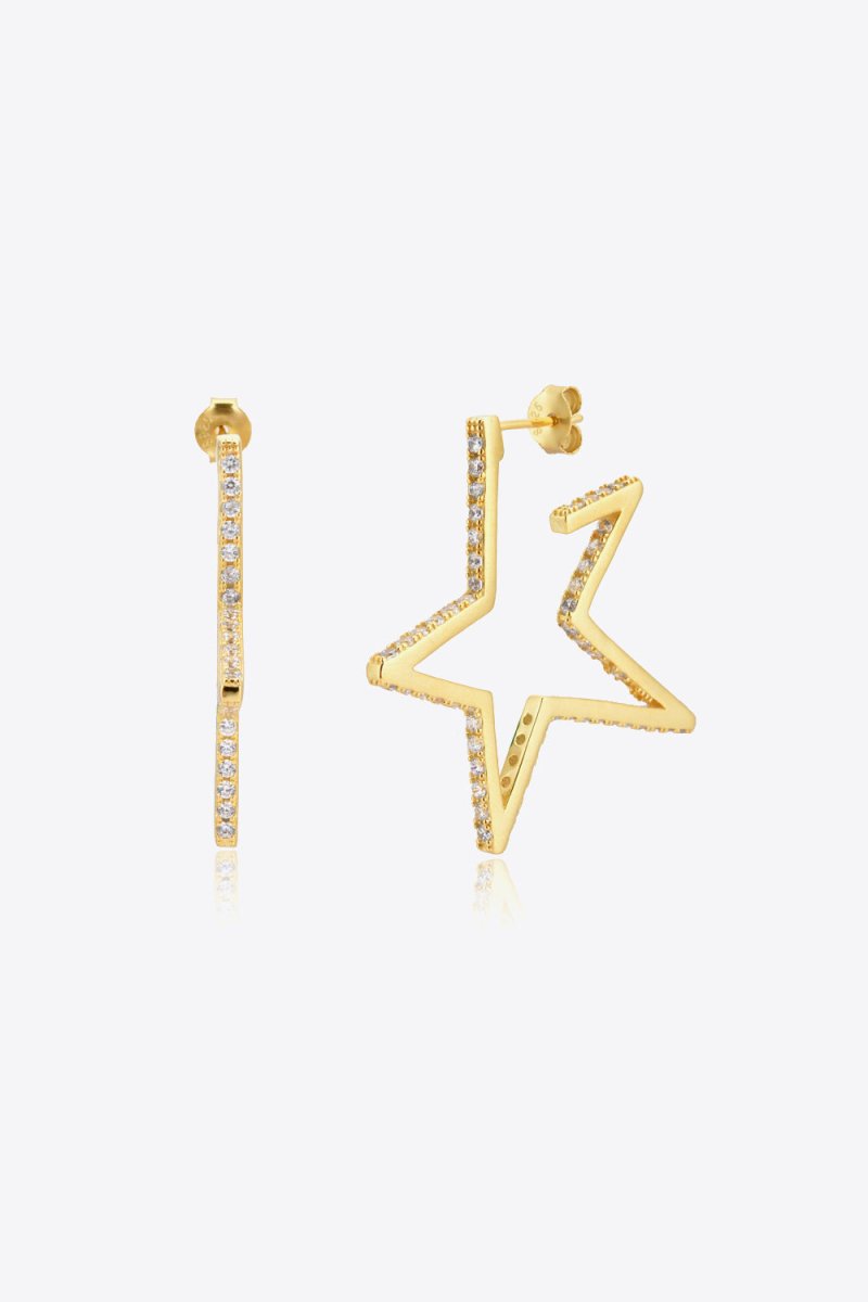 Zircon Star 925 Sterling Silver Earrings - Taplike