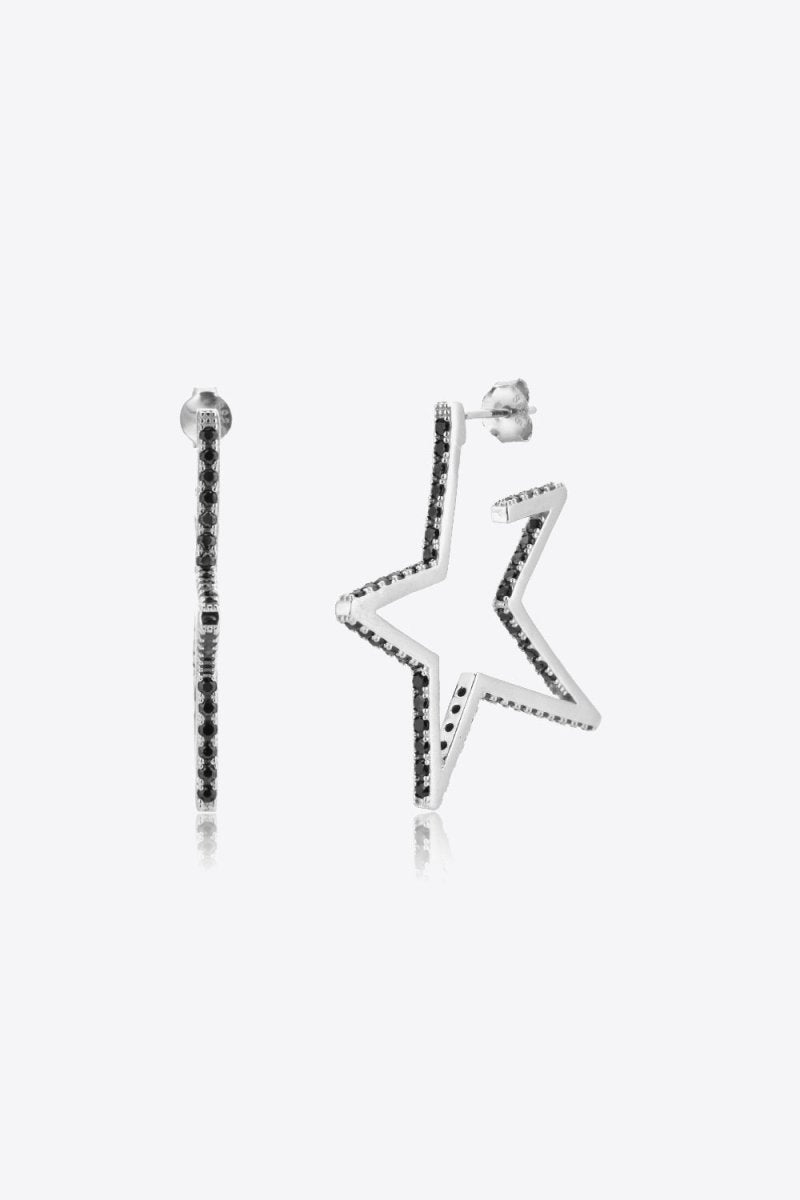 Zircon Star 925 Sterling Silver Earrings - Taplike