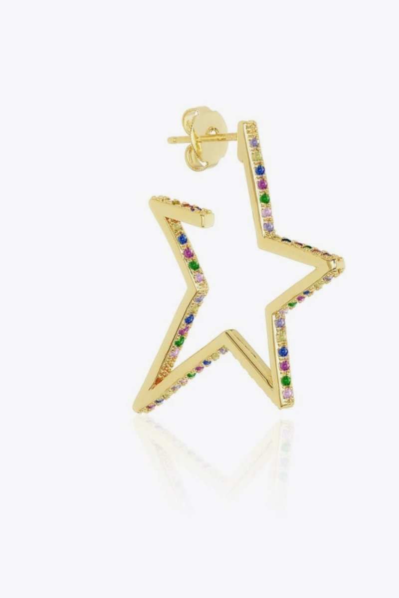 Zircon Star 925 Sterling Silver Earrings - Taplike