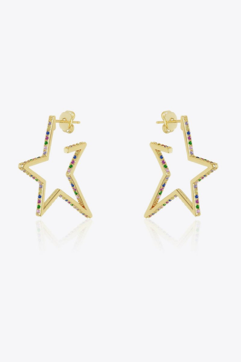 Zircon Star 925 Sterling Silver Earrings - Taplike