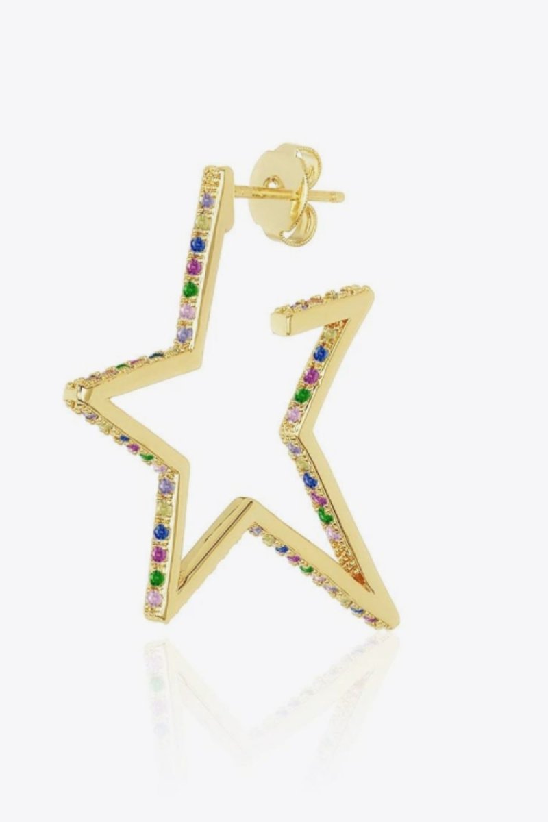 Zircon Star 925 Sterling Silver Earrings - Taplike