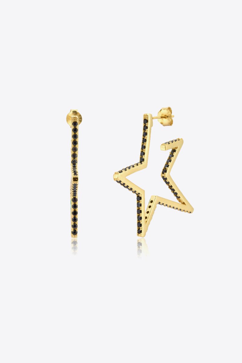 Zircon Star 925 Sterling Silver Earrings - Taplike
