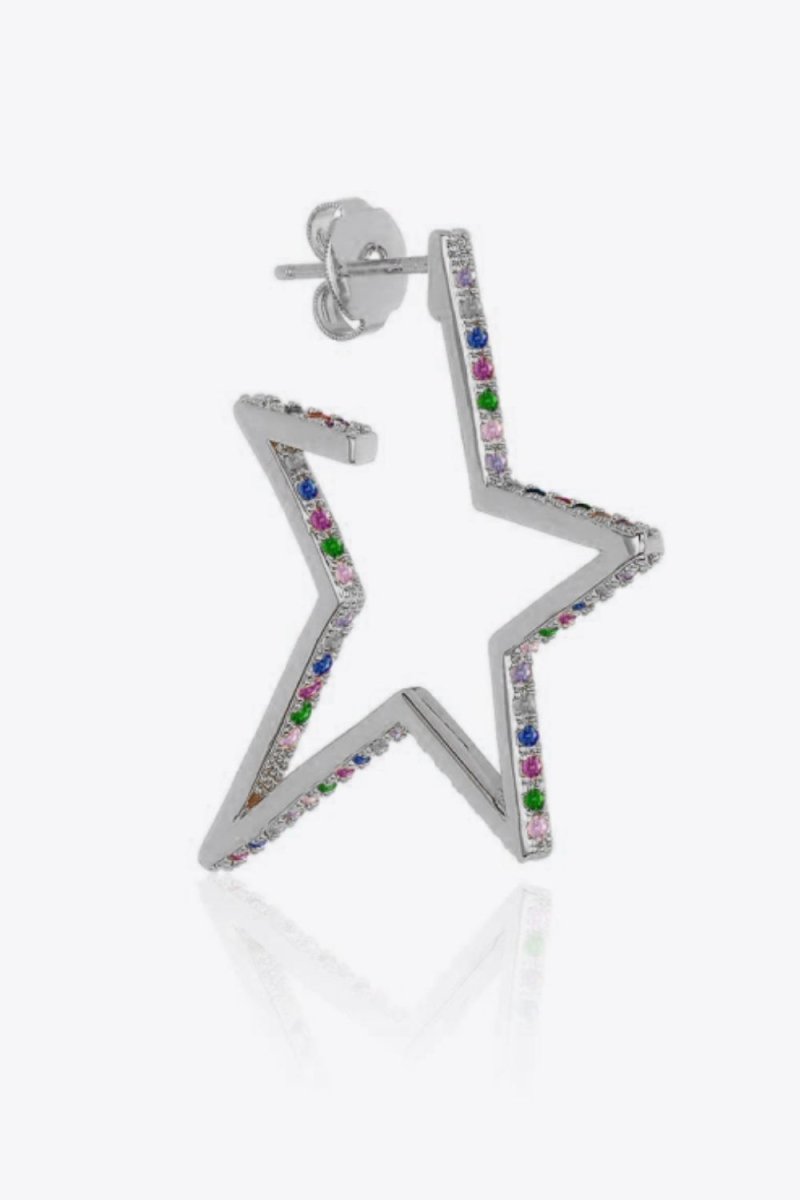 Zircon Star 925 Sterling Silver Earrings - Taplike