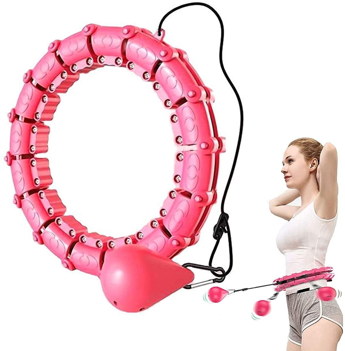 18-24Knots Adjustable Exercise Hoop Smart Exercise Hoop Weight Loss - Taplike