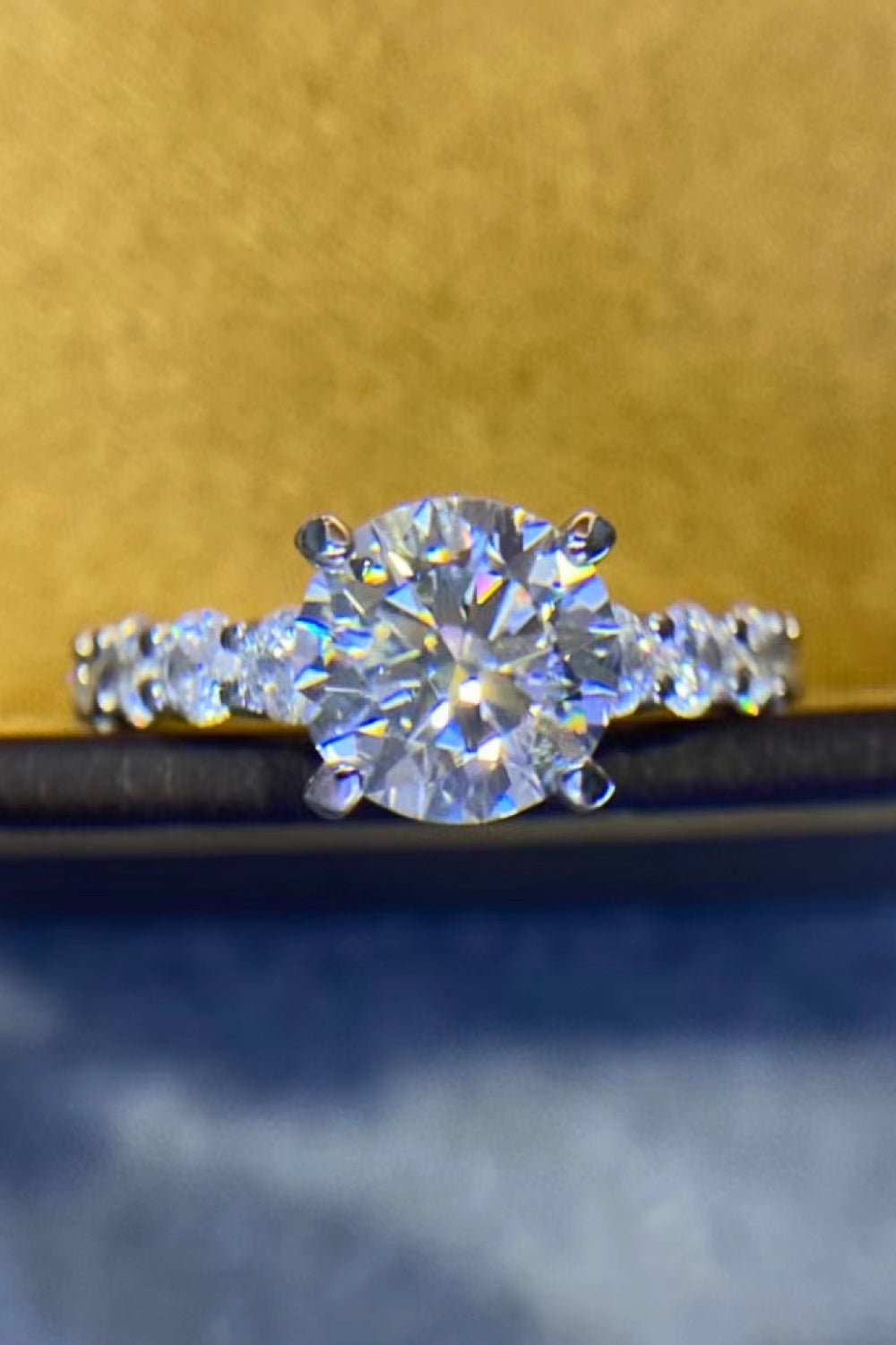 2 Carat 4-Prong Moissanite Ring - TapLike