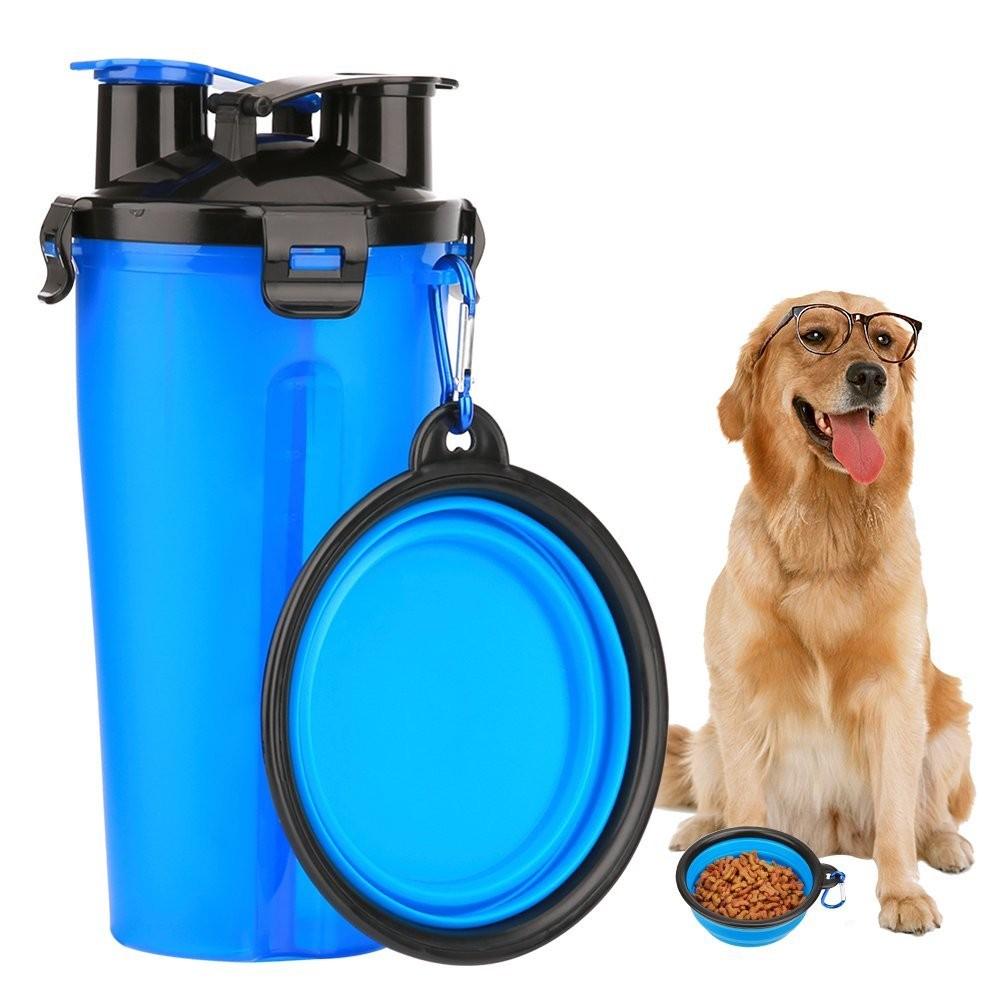 2 in 1 Dog Drinking Water Bottle with Bowls - Taplike
