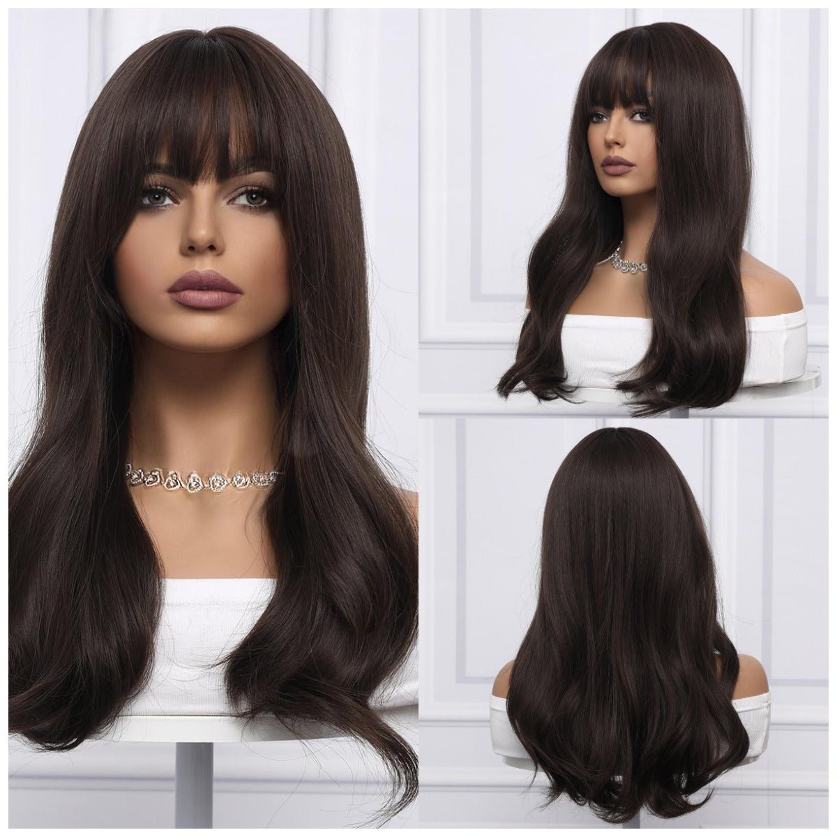 20-inch | Black Loose Wave with Hair Bangs | SM8012 - TapLike