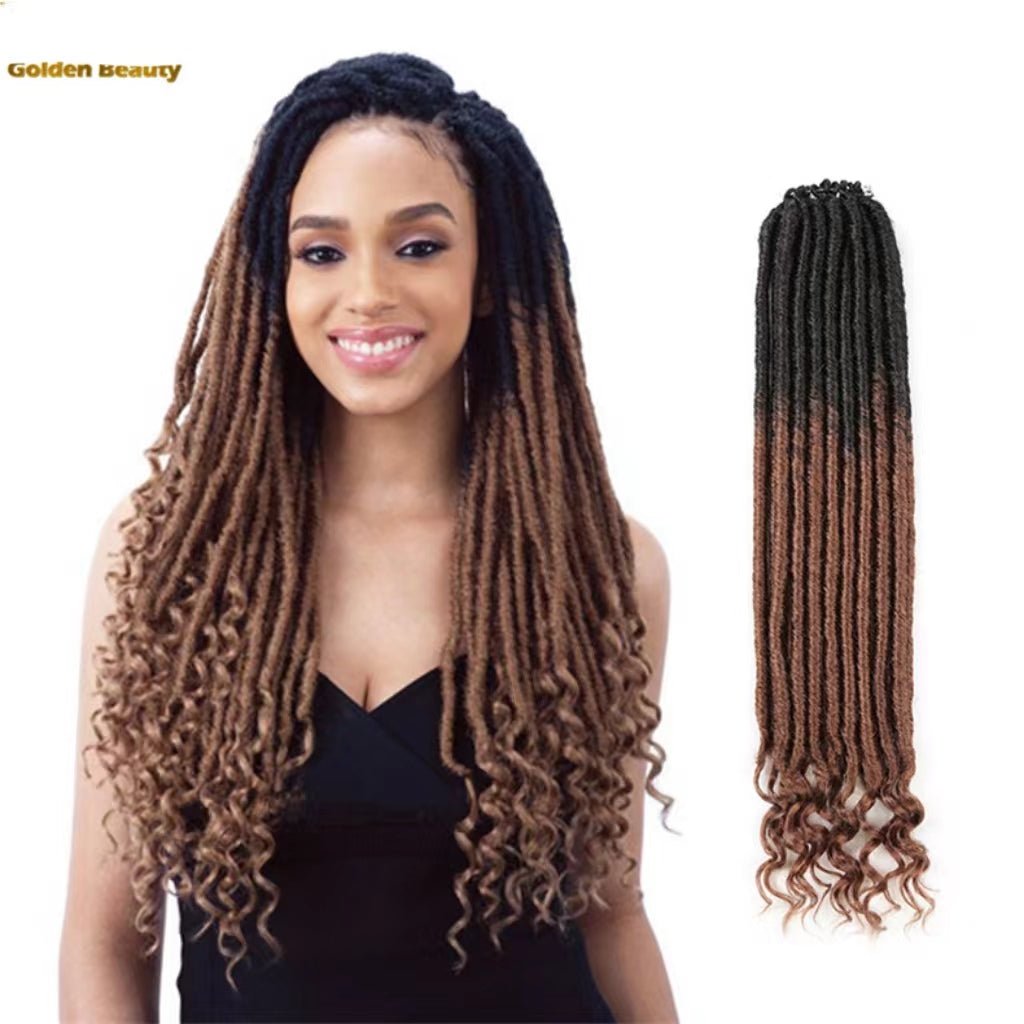 20 inch Synthetic Wigs straight and Curved African Wig Female DreadLocs 18pccs - Taplike