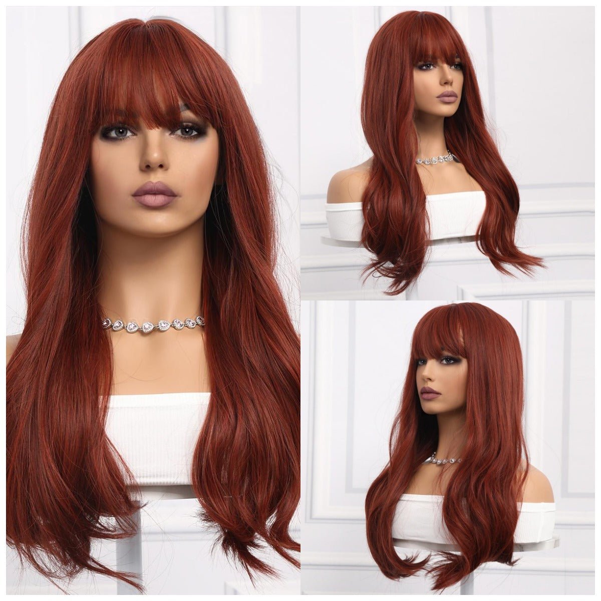 24-inch | Brown Loose Wave with Hair Bangs | SM8029 - TapLike