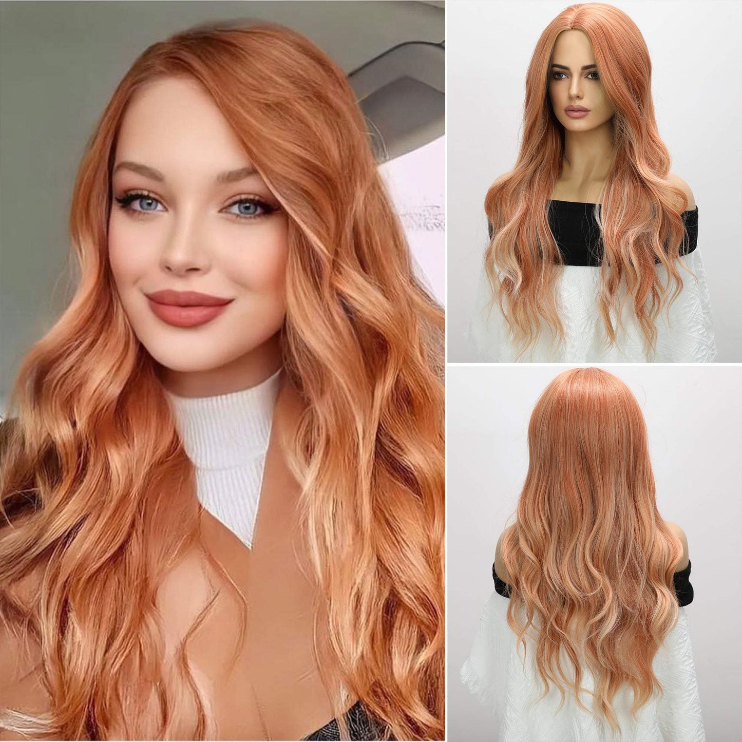 26-inch | Orange Highlight middle Part bodywave | SM1642 - TapLike