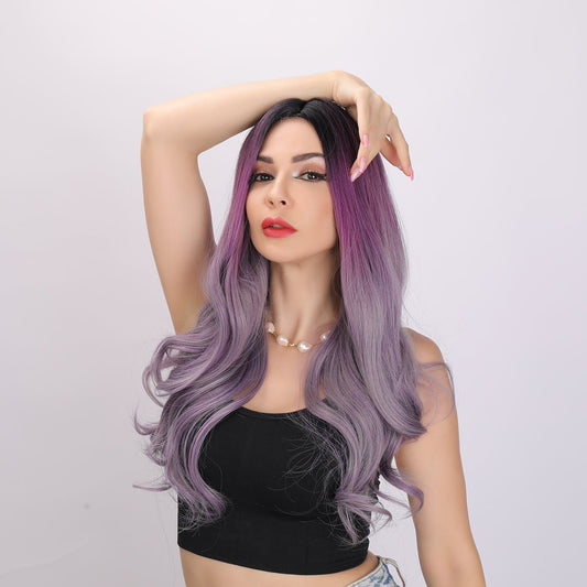 28-inch | Ombre Purple Loose Wave without Bangs | SM027 - TapLike