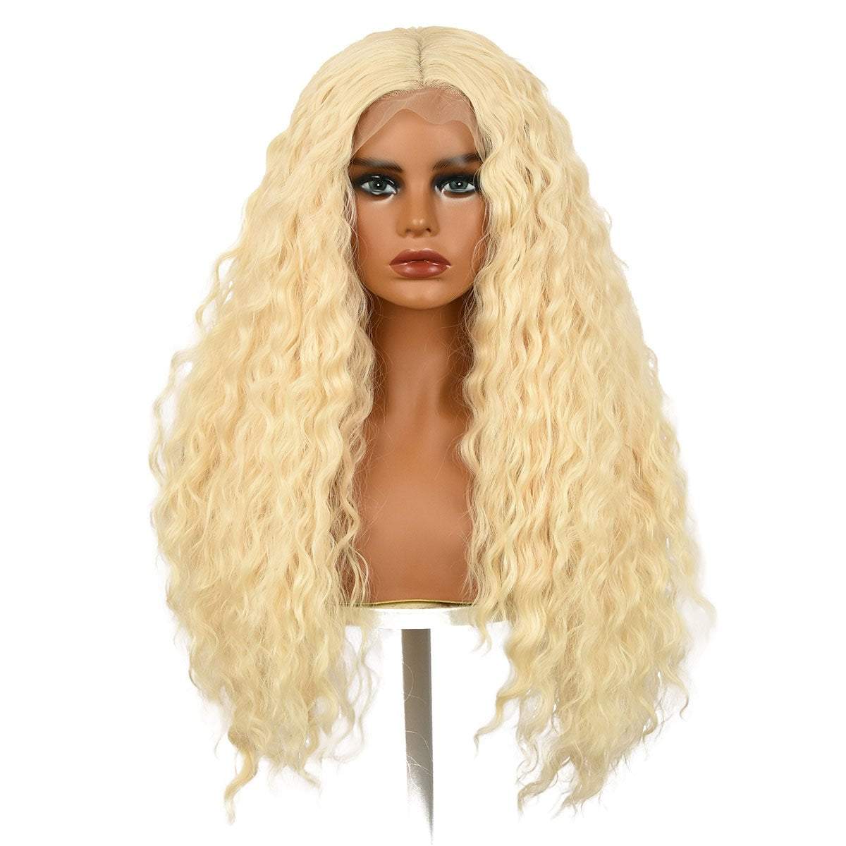 28 Inches | Blonde | Daily Style | Curly Hair without Bangs | Synthetic Lace Front |SML721 - TapLike