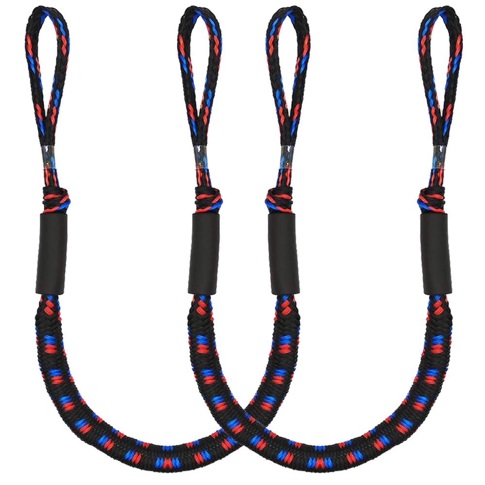 2Pcs Bungee Dock Line Mooring Rope Marine Mooring Rope Pontoon Kayak - Taplike