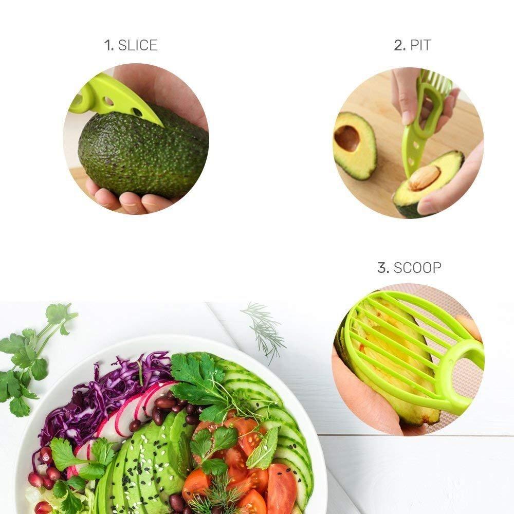 3-in-1 Avocado Slicer Fruit Peeler Cutter Kitchen Vegetable Tools - Taplike