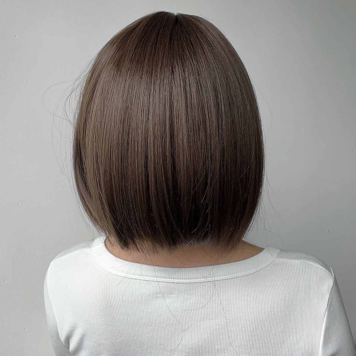 8-inch | cool brown | straight hair with hair bangs | SM7252 - TapLike