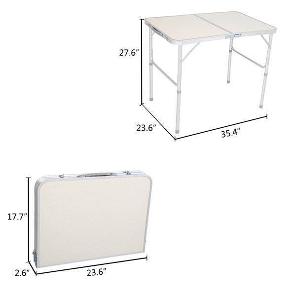 90 x 60 x 70cm Home Use Aluminum Alloy Folding Table - Taplike