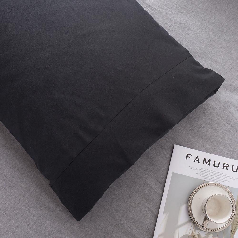 A Pair of Brushed Plain Hypoallergenic And Breathable Pillowcases - Taplike