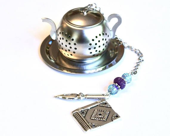 Book Tea Infuser with Pen, Reader Gift, Writer - Taplike