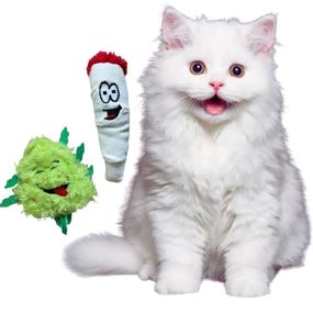 Bud Jr. the Weed Nug and Jay Jr. the Joint Cat Toy Set - Taplike